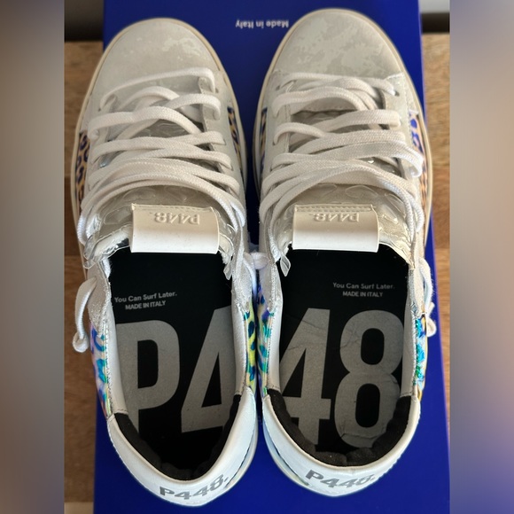 New in Box P448 Jack Hologram Animal Print Low Top Sneakers Shoes size 39 8.5 - Picture 9 of 12